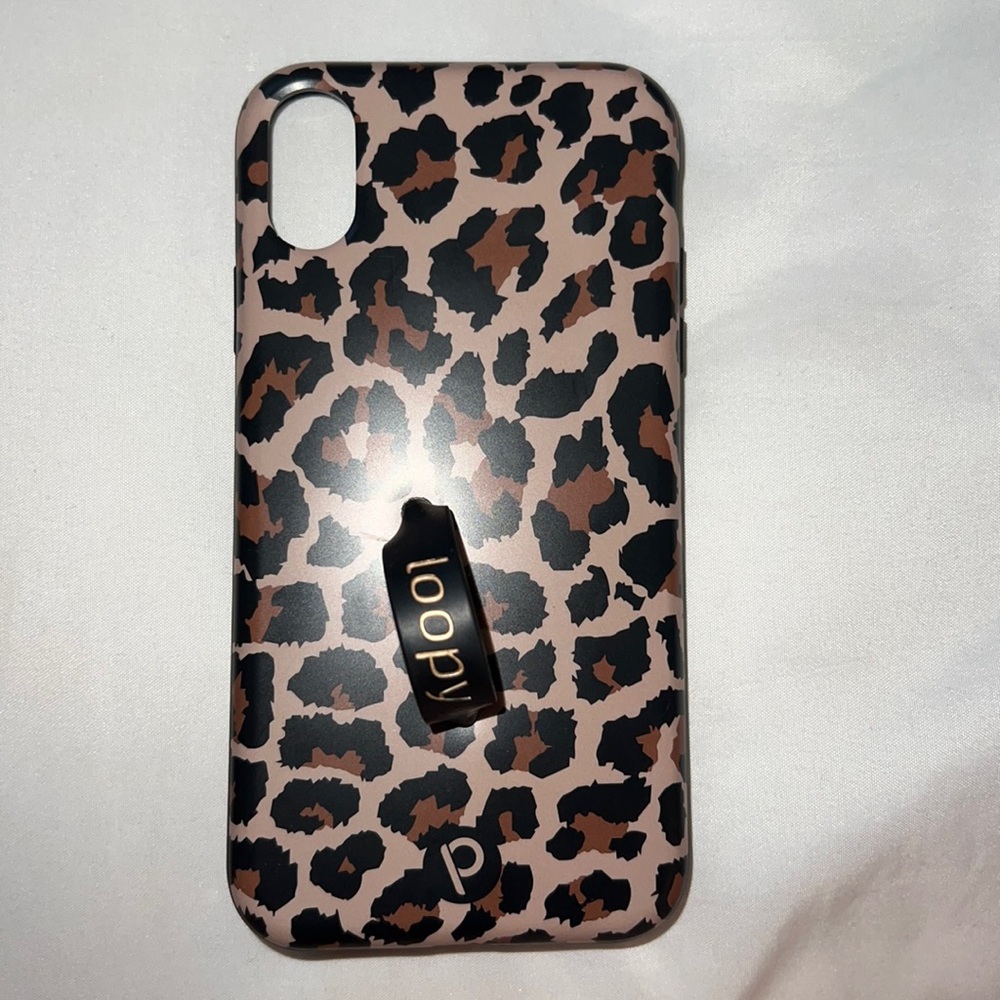 loopy leopard print iphone xr case